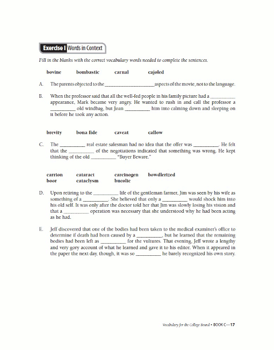 Vocabulary for the College Bound Prestwick House