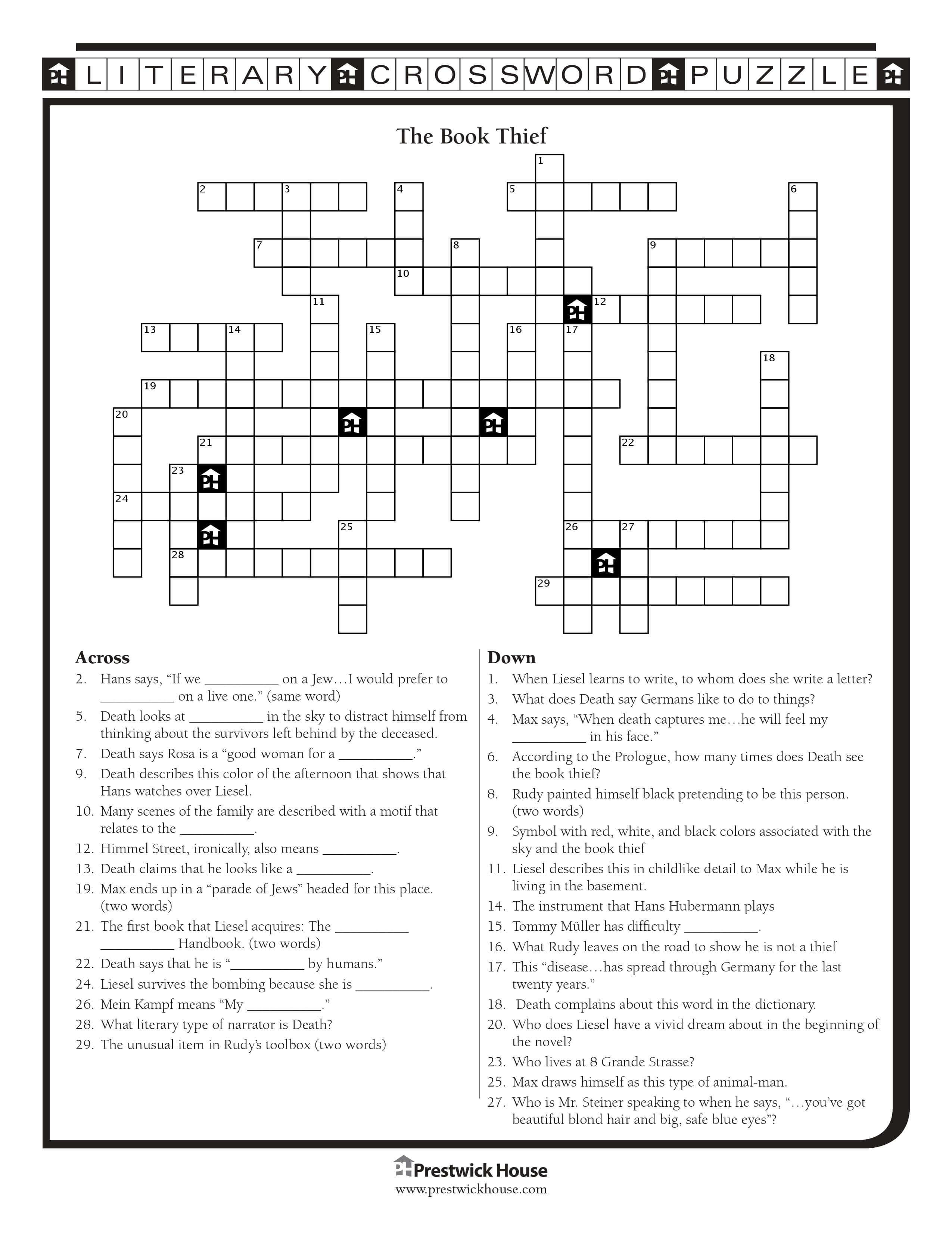 Free Crossword Puzzles English Teacher #39 s Free Library Prestwick House