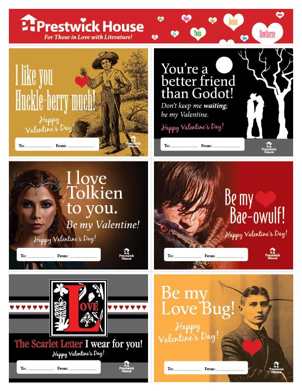 Free Literary Valentine's Day Cards 2 Thumbnail