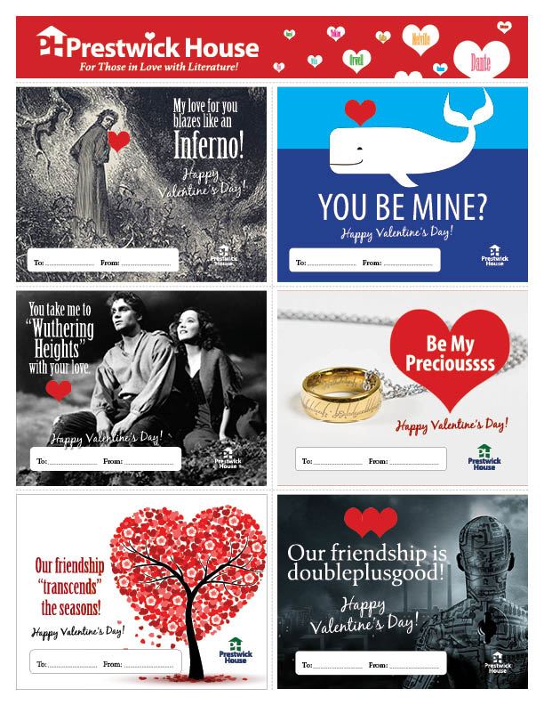 Free Literary Valentine's Day Cards 3 Thumbnail