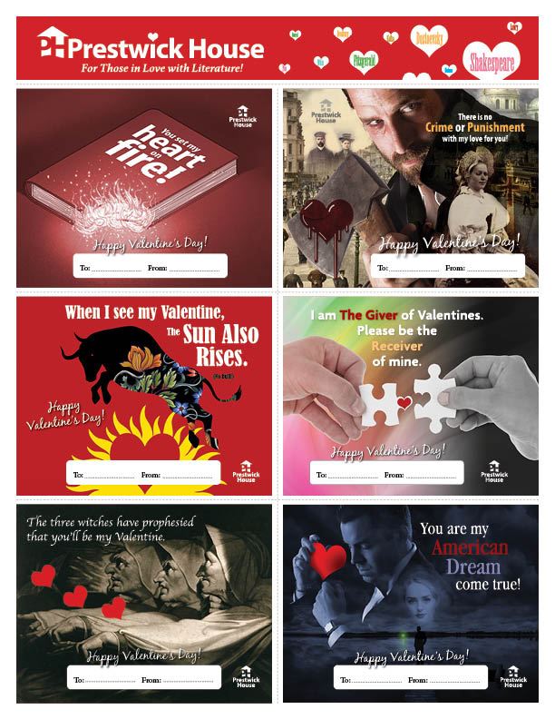 Free Literary Valentine's Day Cards 5 Thumbnail