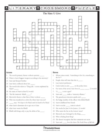 Free Crossword Puzzles Prestwick House